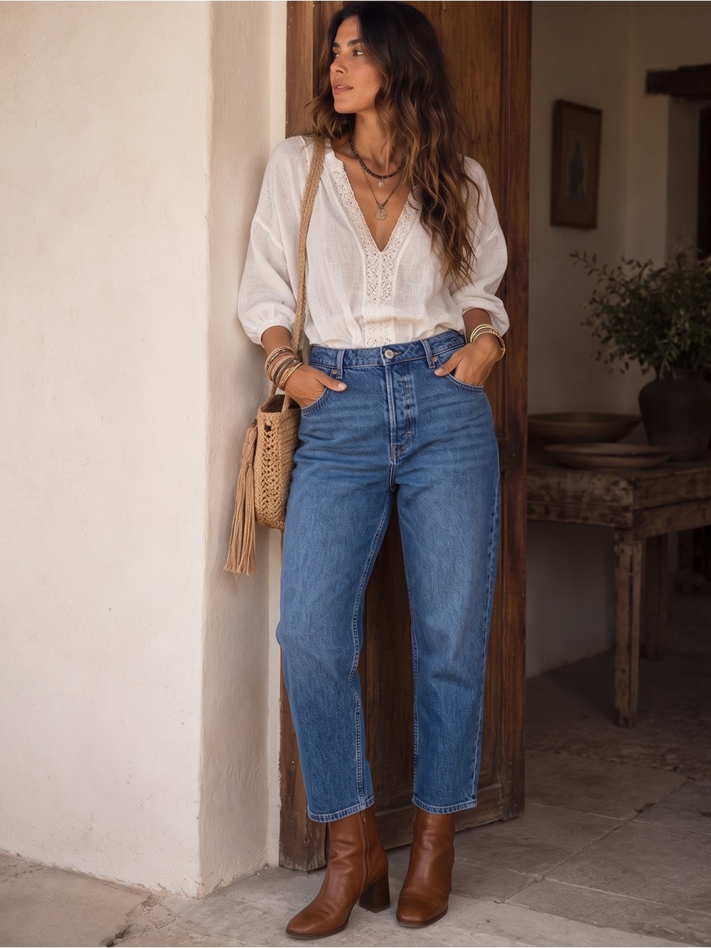 ABERCROMBIE & FITCH The Mom High Rise Jeans